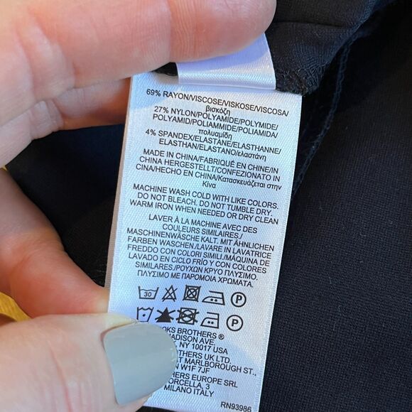 Brooks Brothers Ponte Knit Shirt Dress XS Navy Blue Classic Preppy Mini $128 - Picture 5 of 6